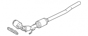 Downpipe with catalytic converters for VW Passat b8 16-19 USA 1.8T