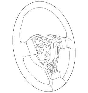 Naked steering wheel VW Beetle 12-19 rubber black