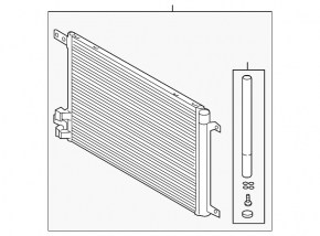 Volkswagen Golf 22-25 GTI air conditioning condenser radiator