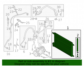 Air conditioning radiator condenser VW Tiguan 21-24 Denso
