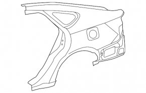 Quarter wing rear left Toyota Avalon 13-18