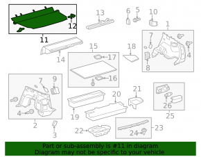 Trunk curtain Toyota Prius V 12-17 gray