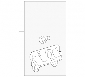 Door handle inner rear left Toyota Highlander 08-13 black