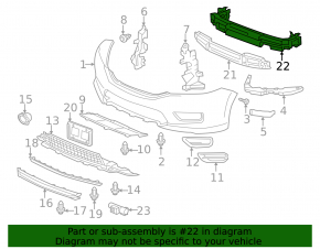 Honda Accord 13-17 Front Bumper Reinforcement Rusty
