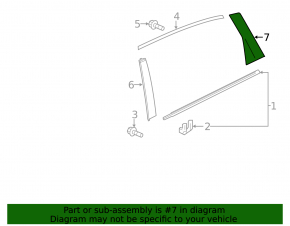 Door trim side rear left rear Acura MDX 14-20