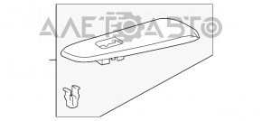 Rear right power window control trim for Toyota Camry v50 12-14 USA, gray wood grain, scratches