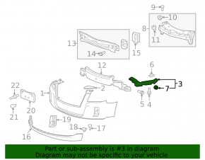 Front Bumper Mount Left GMC Terrain 10-17