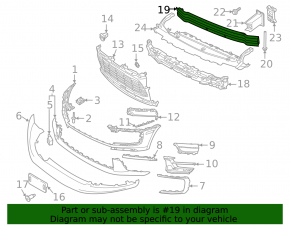 Front bumper reinforcement Porsche Macan 15-