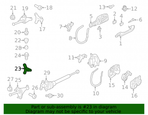 Lower front right door hinge for Porsche Cayenne 19-26 (2 parts)