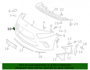 Mercedes A-class V177 19-22 AMG front bumper towing hook cap (package)