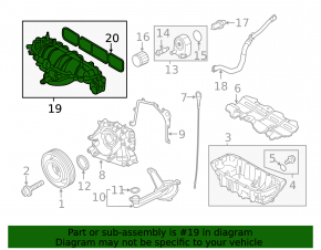 Intake manifold for Ford Escape MK3 13-16 1.6T