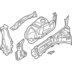 Front quarter right Ford Fusion mk5 13-16 without bracket graphite