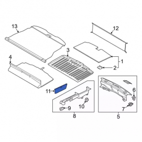 Trunk box lid left Ford Explorer 20-tychki