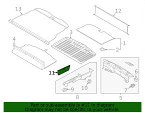 Trunk box lid left Ford Explorer 20-tychki