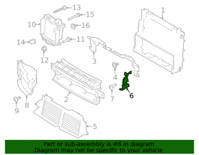 Right radiator deflector for Land Rover Range Rover Sport 13-22