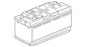 Battery 12v JAGUAR F-PACE X761 17- 95Ah 850A Euro AGM +-Reverse EXIDE