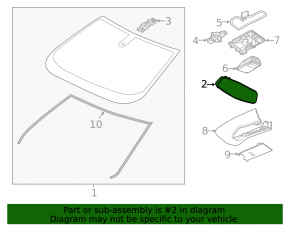 Interior mirror GMC Terrain 18 - auto-dimming, for camera
