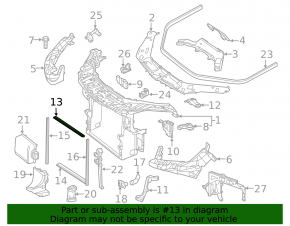 Upper radiator seal Mercedes GLS-class X166 13-19