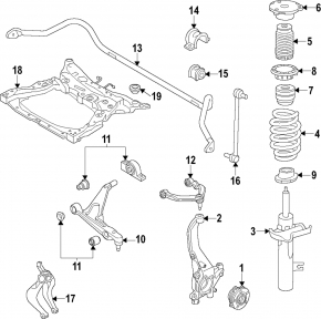 Front stabilizer Volvo V90 17-22 usa