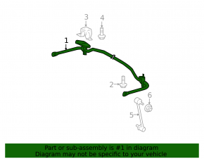 Rear stabilizer bar Lexus RX300 RX330 RX350 RX400h 04-09 AWD