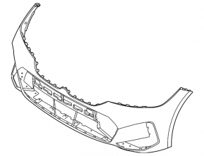 Bare front bumper for BMW 3 Series G20 23-26 M Sport, with parking sensors