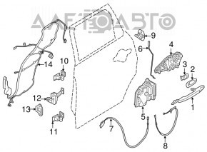 Rear left door lock BMW X2 F39 18-23