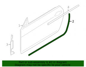 Front right door seal BMW 4 F32/33 14-20 convertible, Coupe