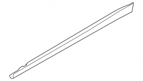 Right threshold BMW 3 F30 12-18 silver