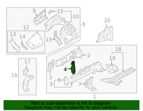 Left headlight eyepiece bracket Mitsubishi Outlander 14-21 hybrid