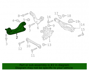 Rear right longitudinal arm Honda Accord 18-22