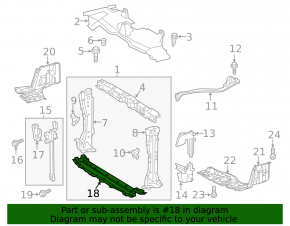 Toyota Prius C 12-19 TV lower bar