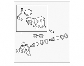 Kia Sportage 17-22 brake master cylinder with reservoir and cover