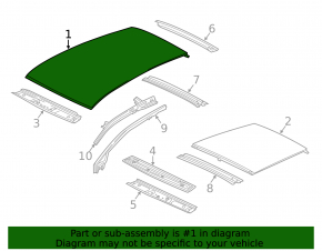 Roof metal VW Golf 15-21 5d
