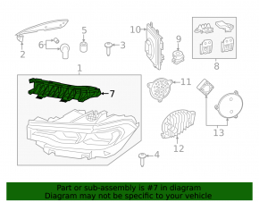 Headlight bracket front right BMW X7 G07 19-22