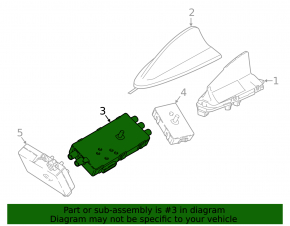 ANTENNA AMPLIFIER DIVERSITY BMW 5 G30 17-21
