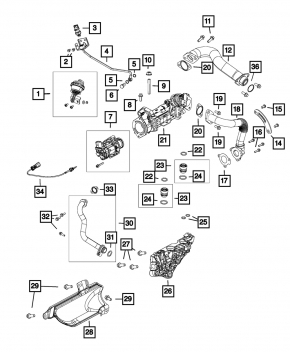 EGR valve EGR Jeep Grand Cherokee WK2 14-19 3.0d