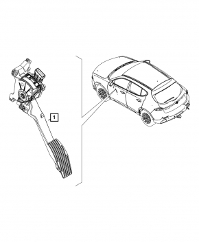 Gas pedal Jeep Compass 22- automatic transmission