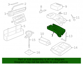 Foam plastic for tool VW Touareg 11-17
