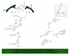 Kia K5 21-24 keyless outer front left door handle
