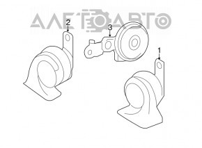 Lexus CT200h 11-17 right horn high