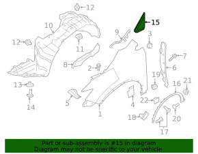 Plug corner wing front left Nissan Murano z52 15-24