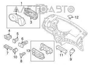 Climate control Hyundai Sonata 11-13 auto, dual zone type 1