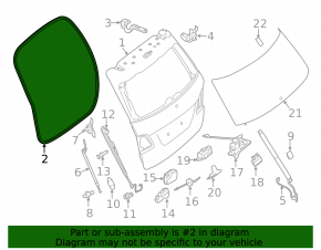 Mercedes GLS-class X166 13-19 trunk lid seal