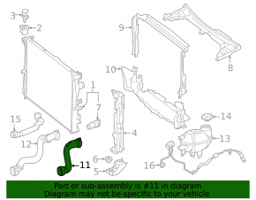 Upper cooling hose Mercedes C-class W205 300 19-21