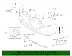 Lower left front bumper protection trim Mazda 3 19-26 5d