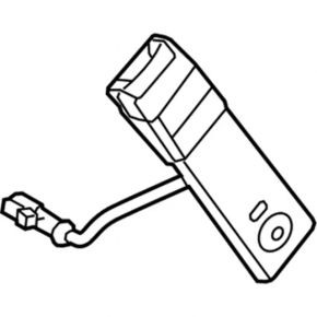 Ford Fiesta 11-19 Driver's Seat Belt Latch Black With Sensor