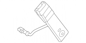 Ford Fiesta 11-19 Driver's Seat Belt Latch Black With Sensor