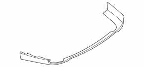 Ford Fusion mk5 13" rear bumper lip - for 1 pipe
