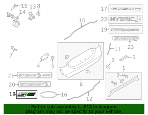 Emblem inscription SE trunk lid Ford Fusion mk5 13-18