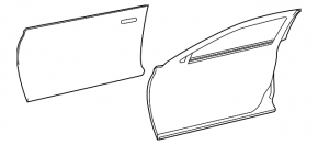 Bare front left door Infiniti QX30 17-19